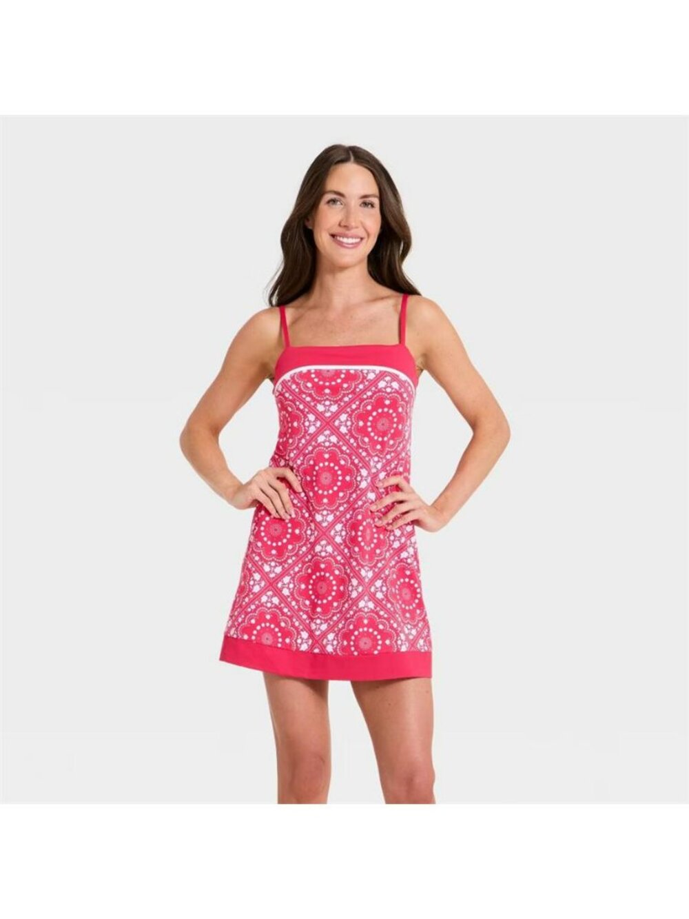 Women Everyday Soft Active Court Dress - All In Motion Red Bandana -M